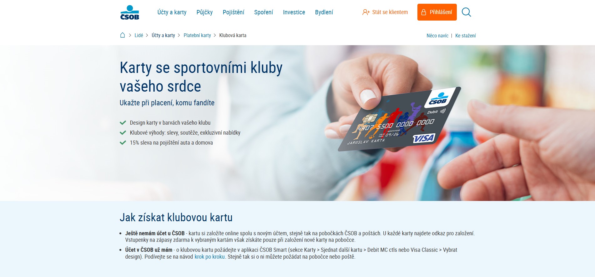 Klubové platební karty od ČSOB: Velké srovnání výhod, slev a bonusů pro sportovní příznivce