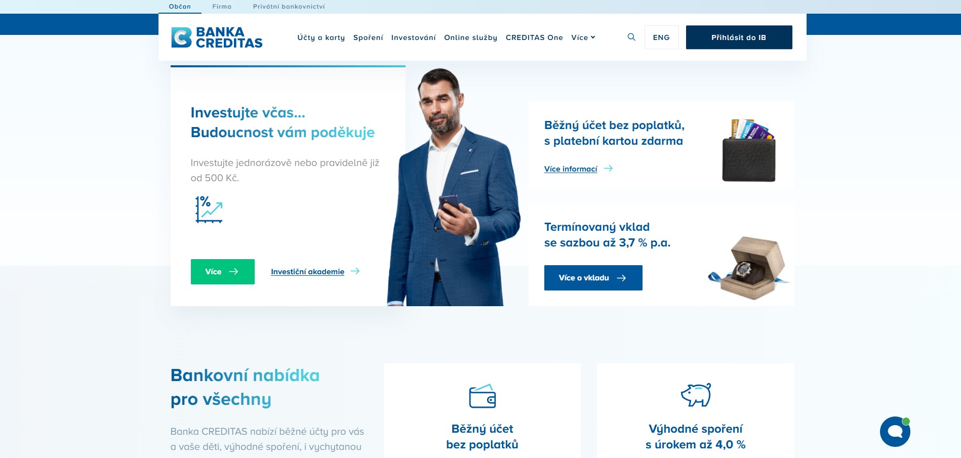 Banka CREDITAS odstávka: Nebude fungovat online bankovnictví a aplikace