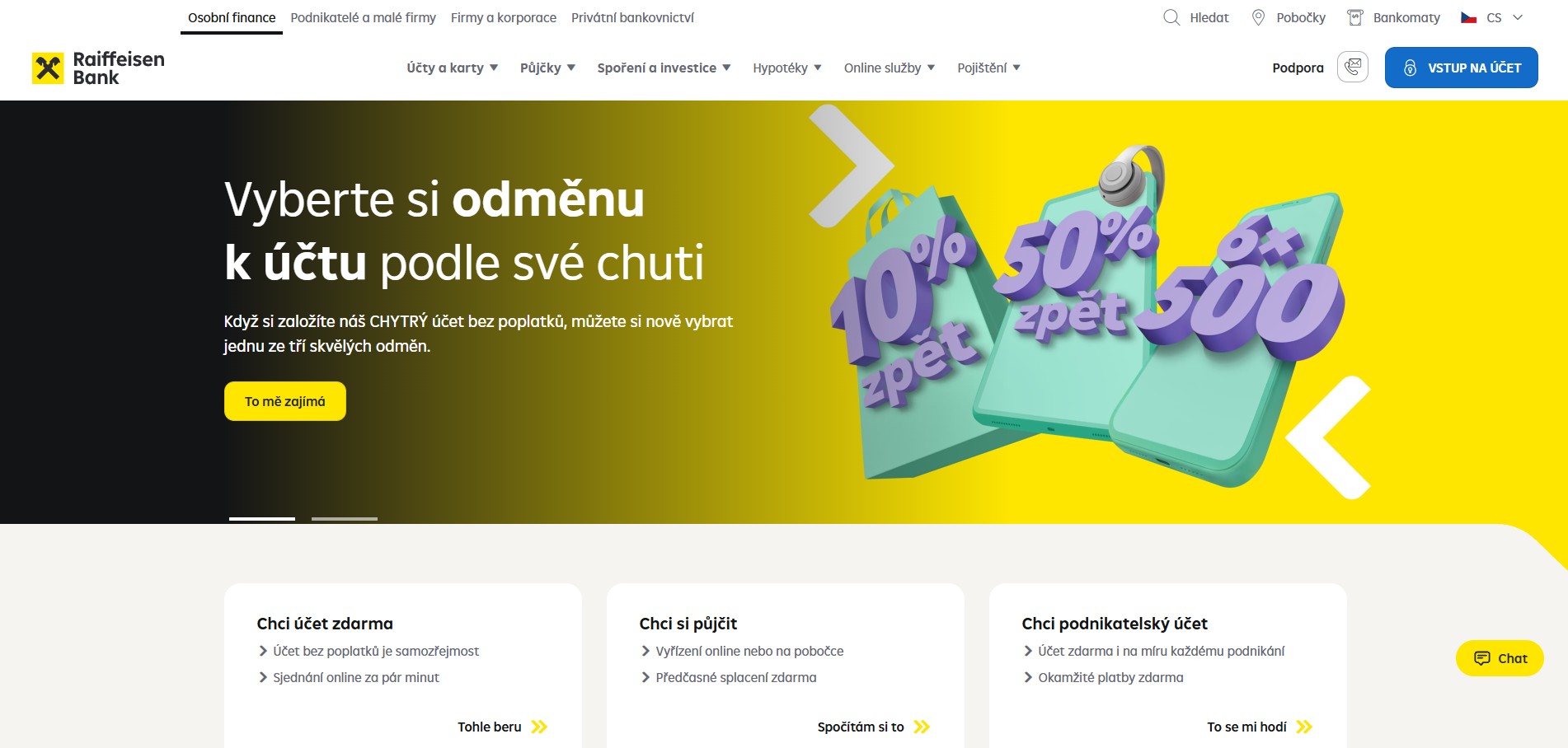 Raiffeisenbank bonus k účtu zdarma: Získejte slevu na nákupy, finanční odměnu až 6 000 Kč nebo předplatné Netflix a Spotify na rok zdarma
