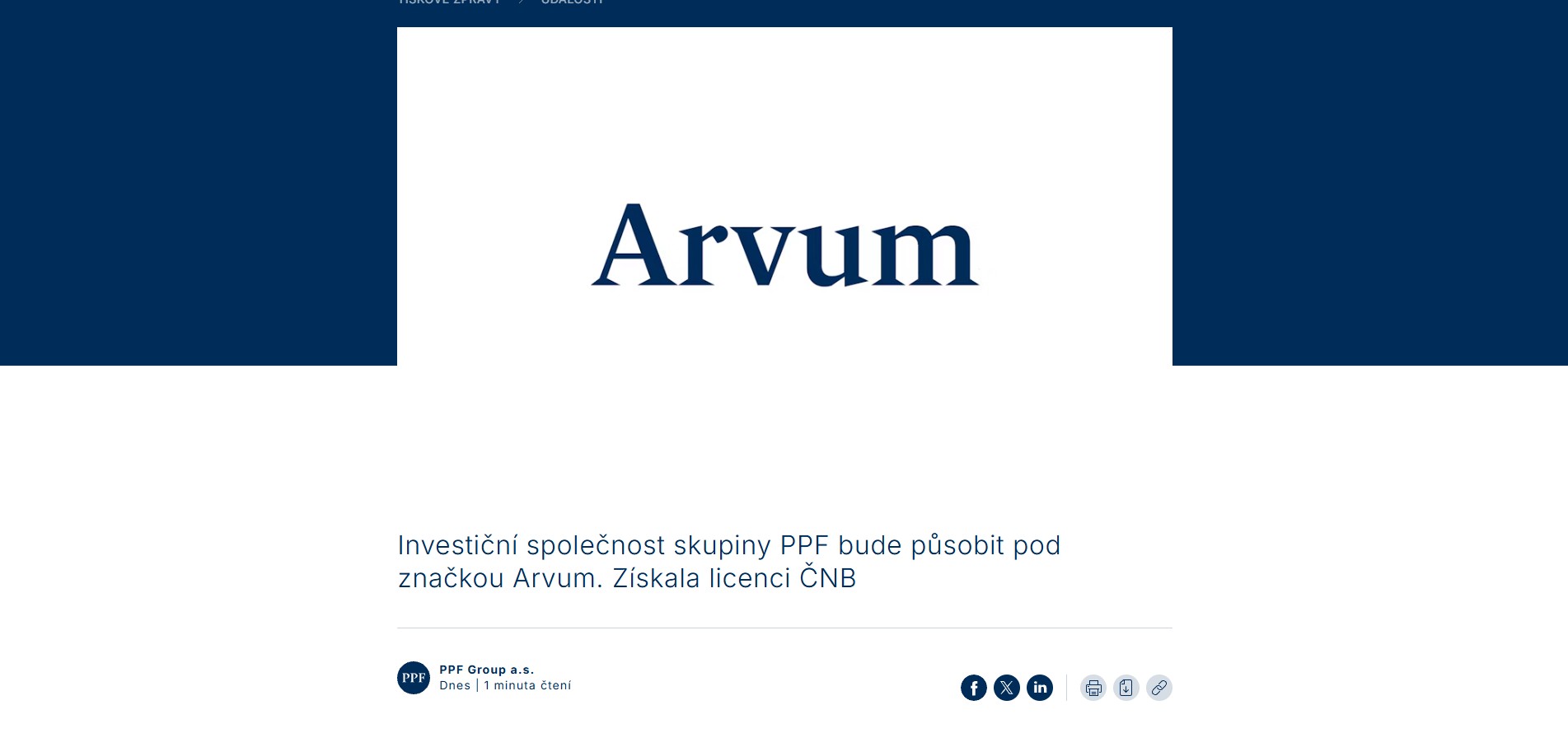 Arvum jako nová zbraň PPF: Skupina získala licenci od ČNB a spouští fondy pro klienty Air Bank