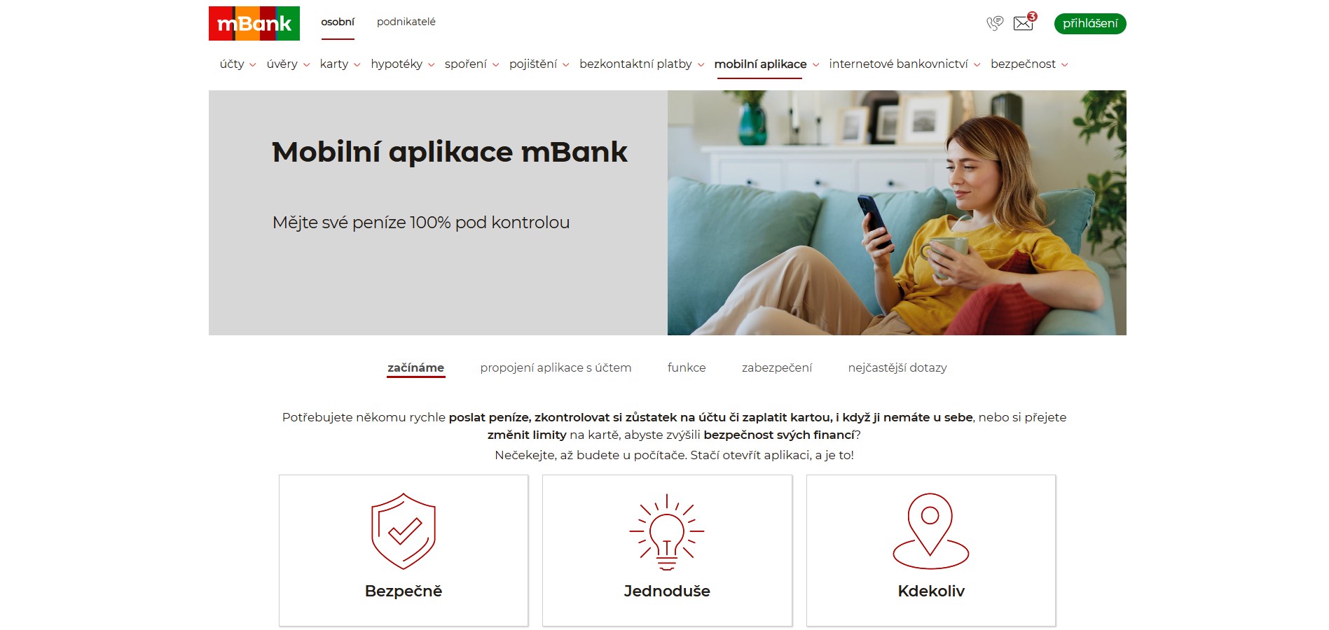 Aplikace od mBank patří mezi ty nejoblíbenější (Zdroj: mBank / VaseOdmeny)